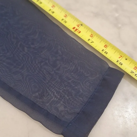 Vintage Victoria's Secret Navy Faux Pearl Buttons Pajama Shirt Small 3/4 Sleeves - Picture 8 of 8